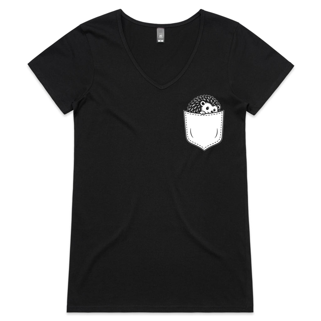 Hedgehog - Pocket Peeper - V-Neck Tee