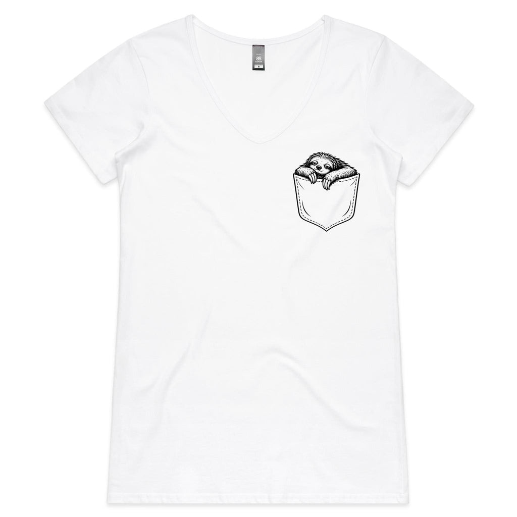 Sloth - Pocket Peeper - V-Neck Tee