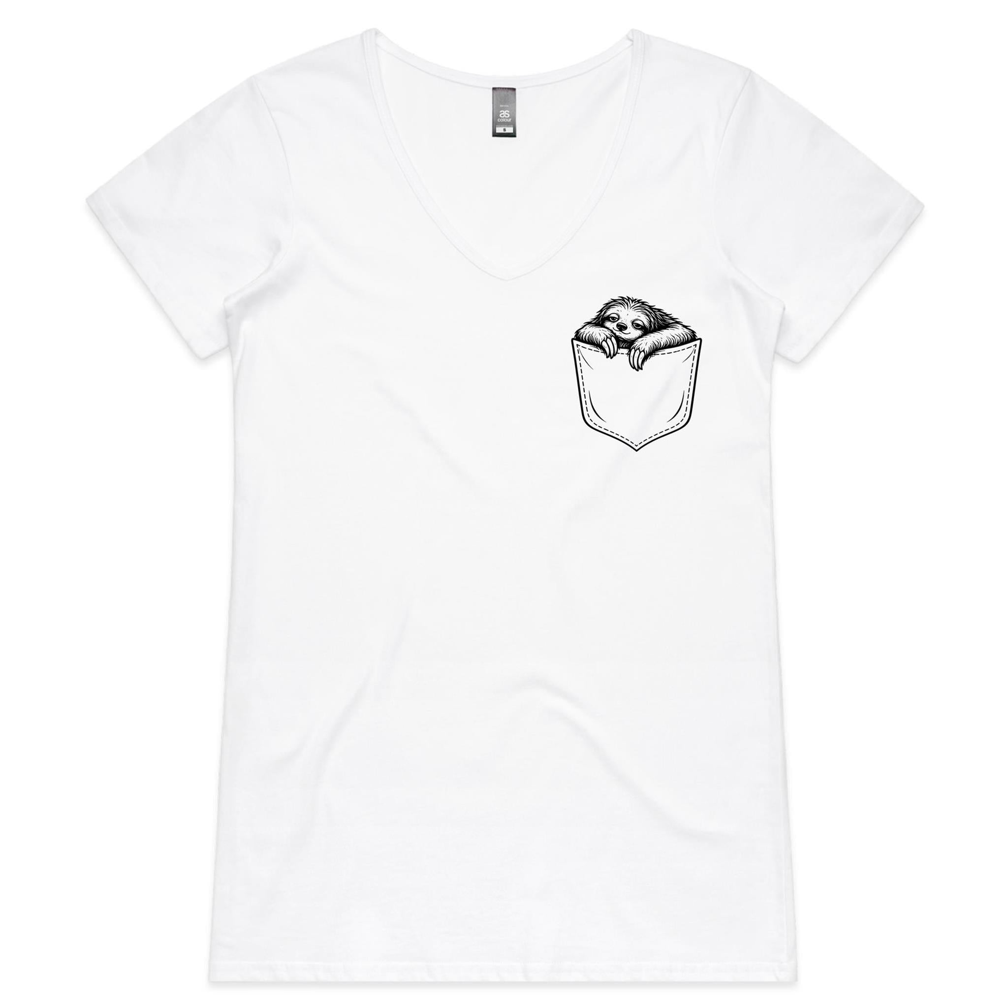 Sloth - Pocket Peeper - V-Neck Tee