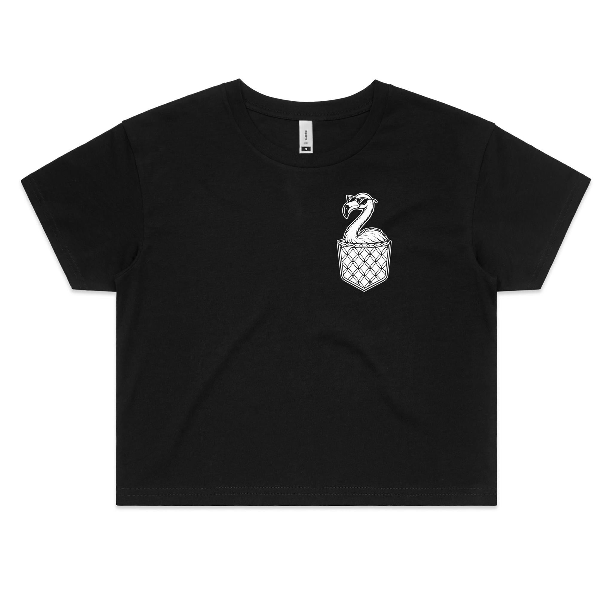 Flamingo - Pocket Peeper - Crop Tee