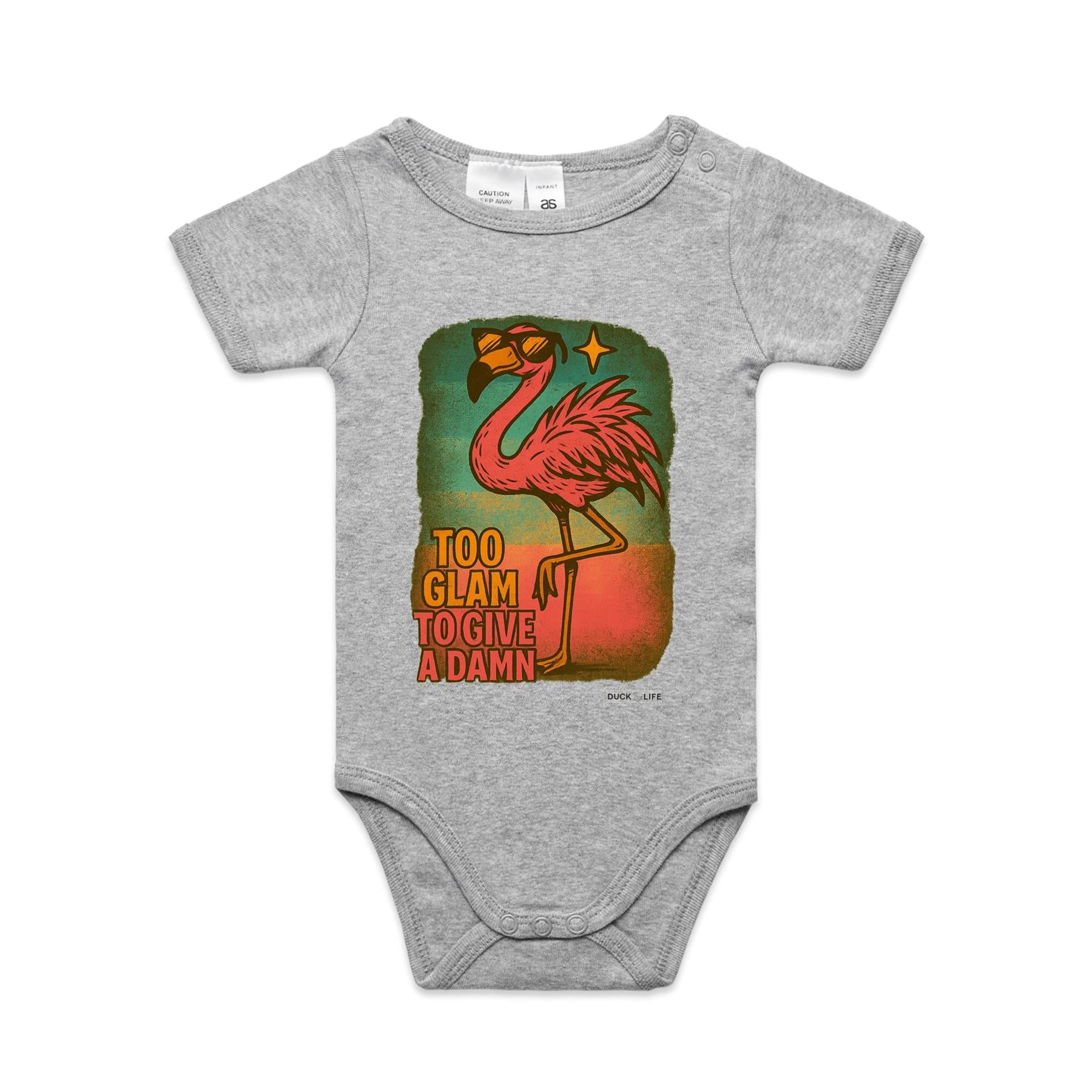 'Too Glam to Give a Damn' - Infant One-Piece