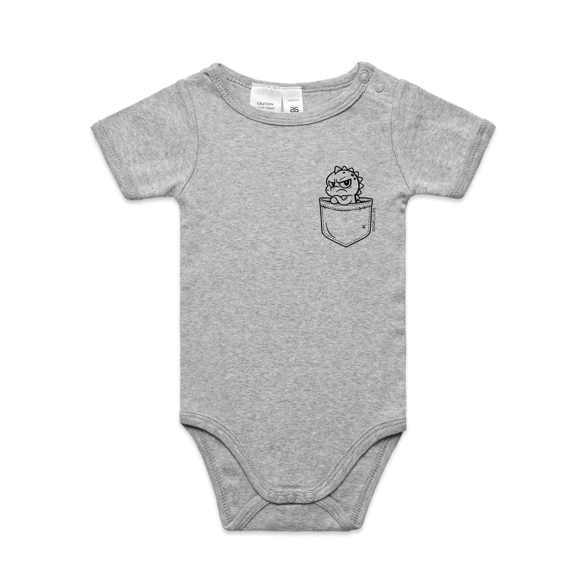 Grumpasaurus - Pocket Peeper - Infant One-Piece