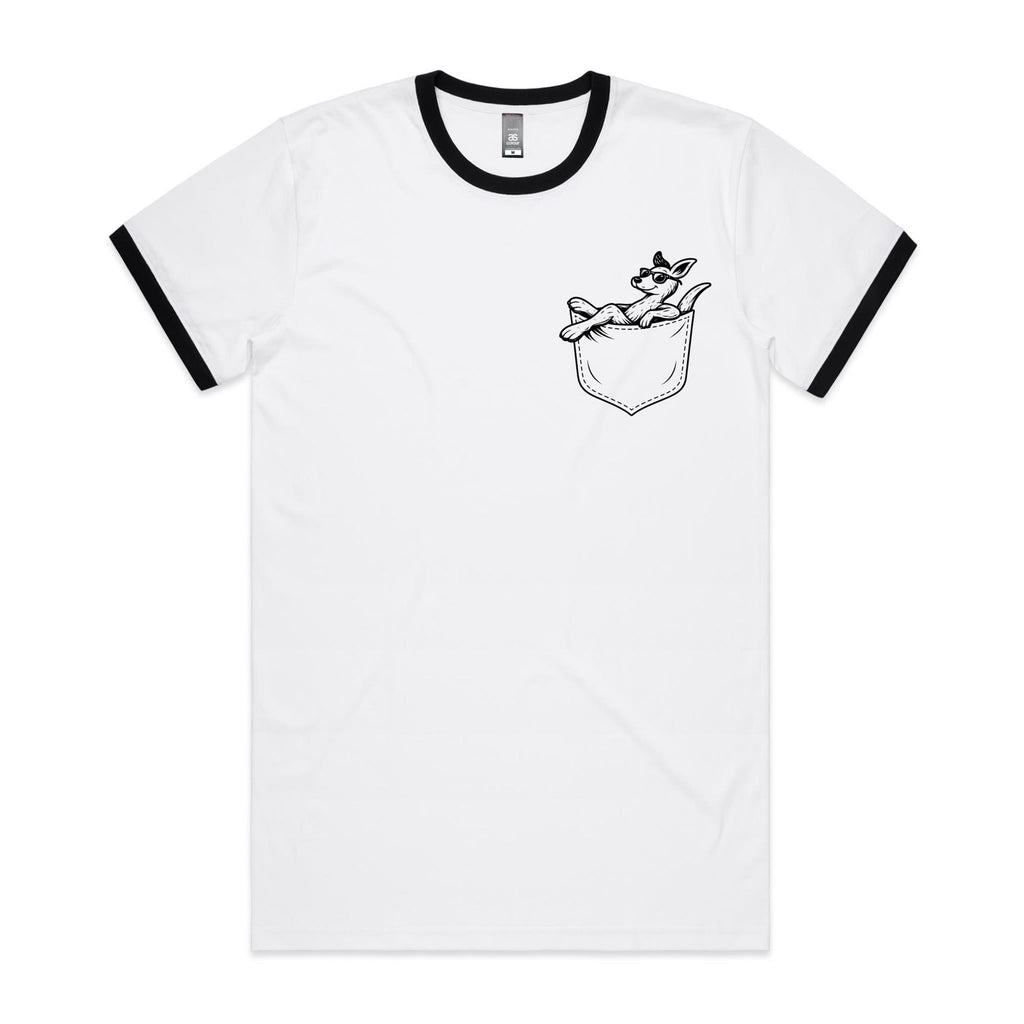 Kangaroo - Pocket Peeper - Staple Ringer Tee