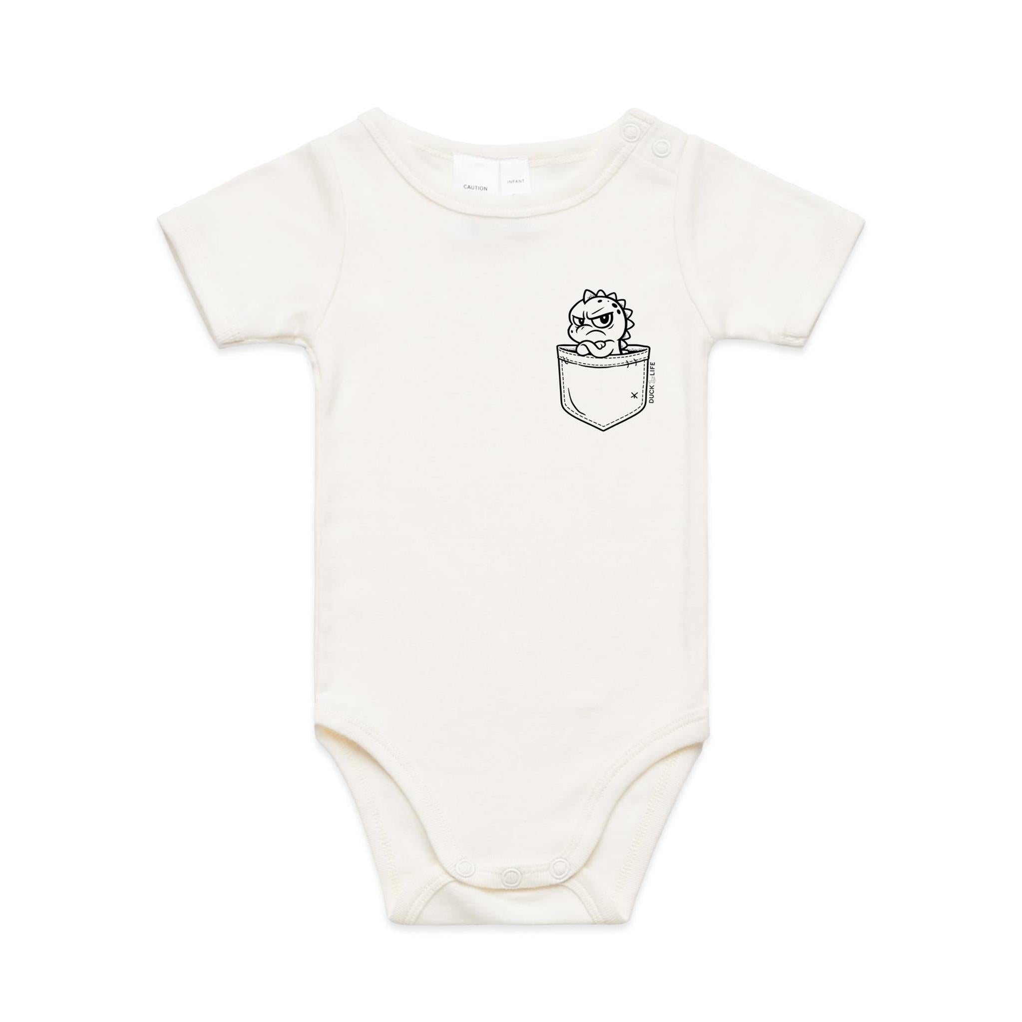 Grumpasaurus - Pocket Peeper - Infant One-Piece