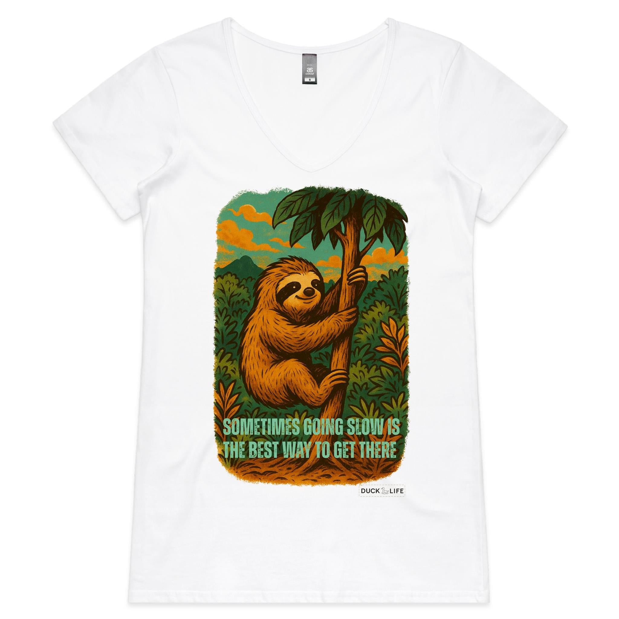 'Sometimes Going Slow' - V-Neck Tee