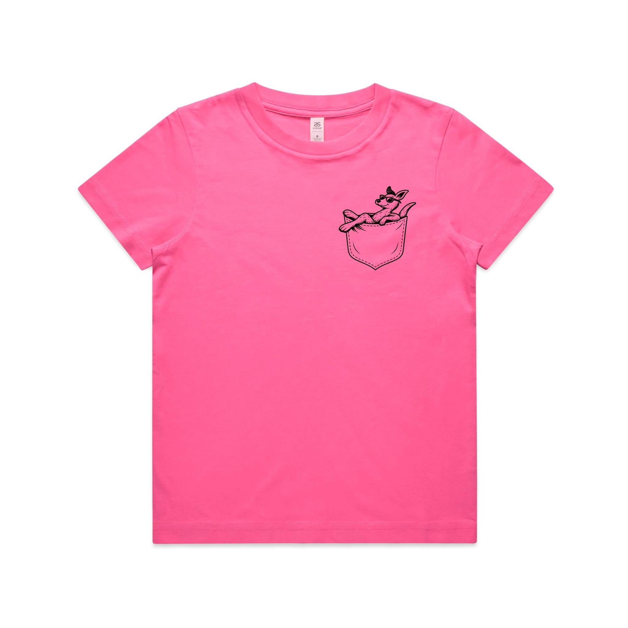 Kangaroo - Pocket Peeper - Youth Staple Tee