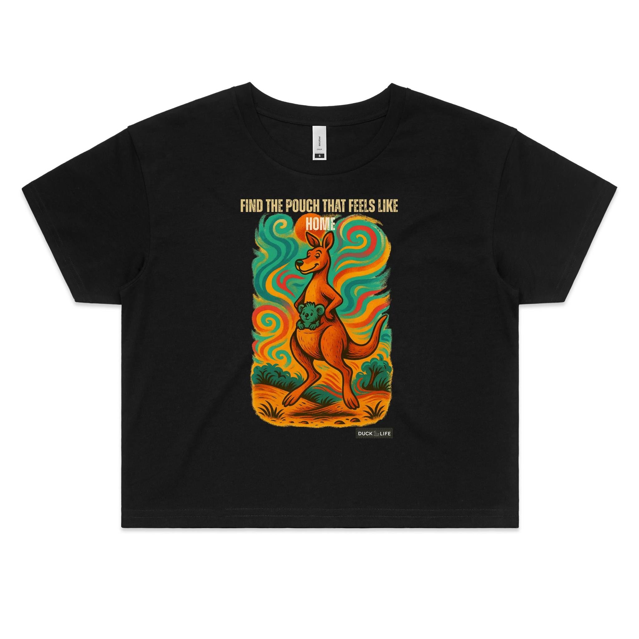 'Find the Pouch' - Crop Tee