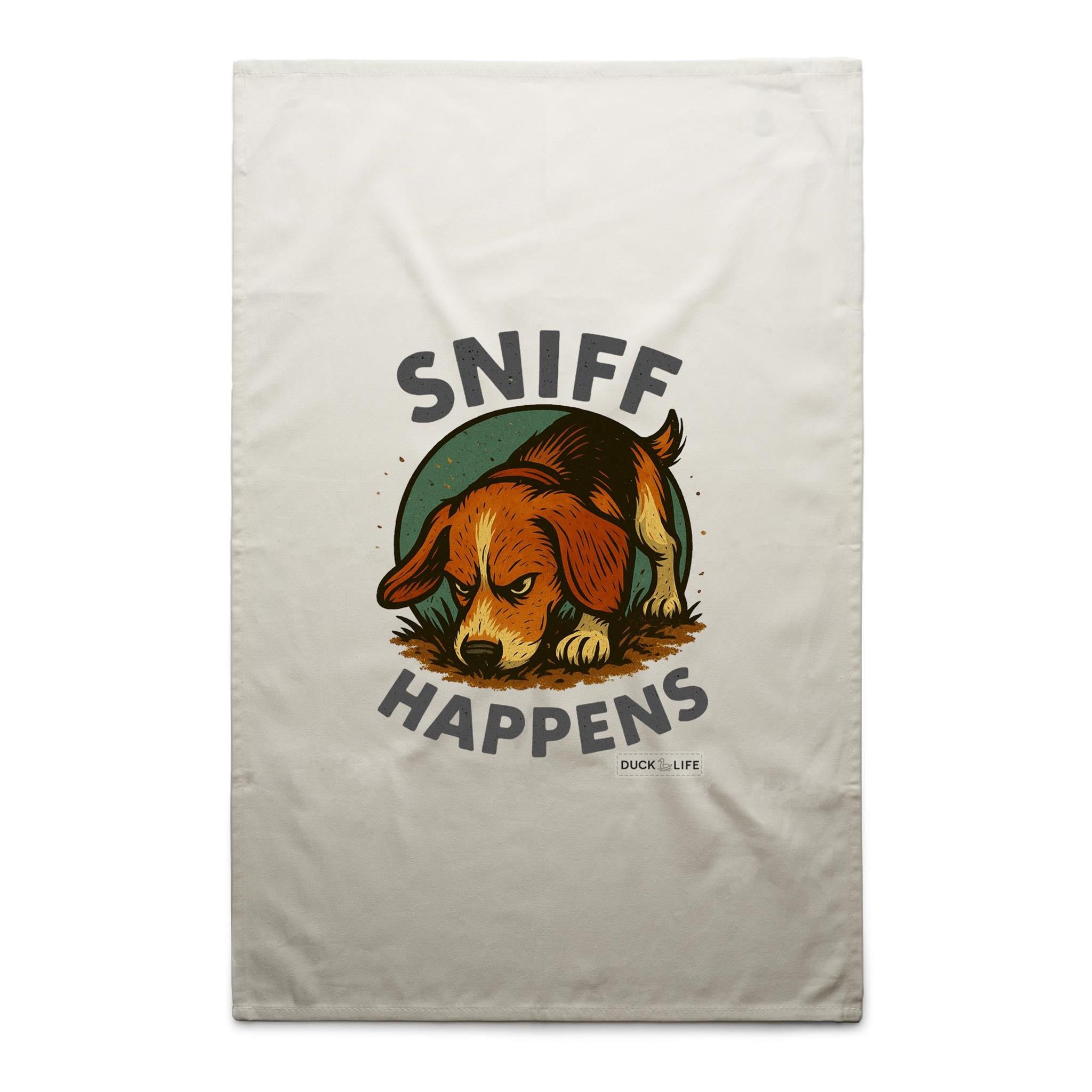 'Sniff Happens' - Tea Towel