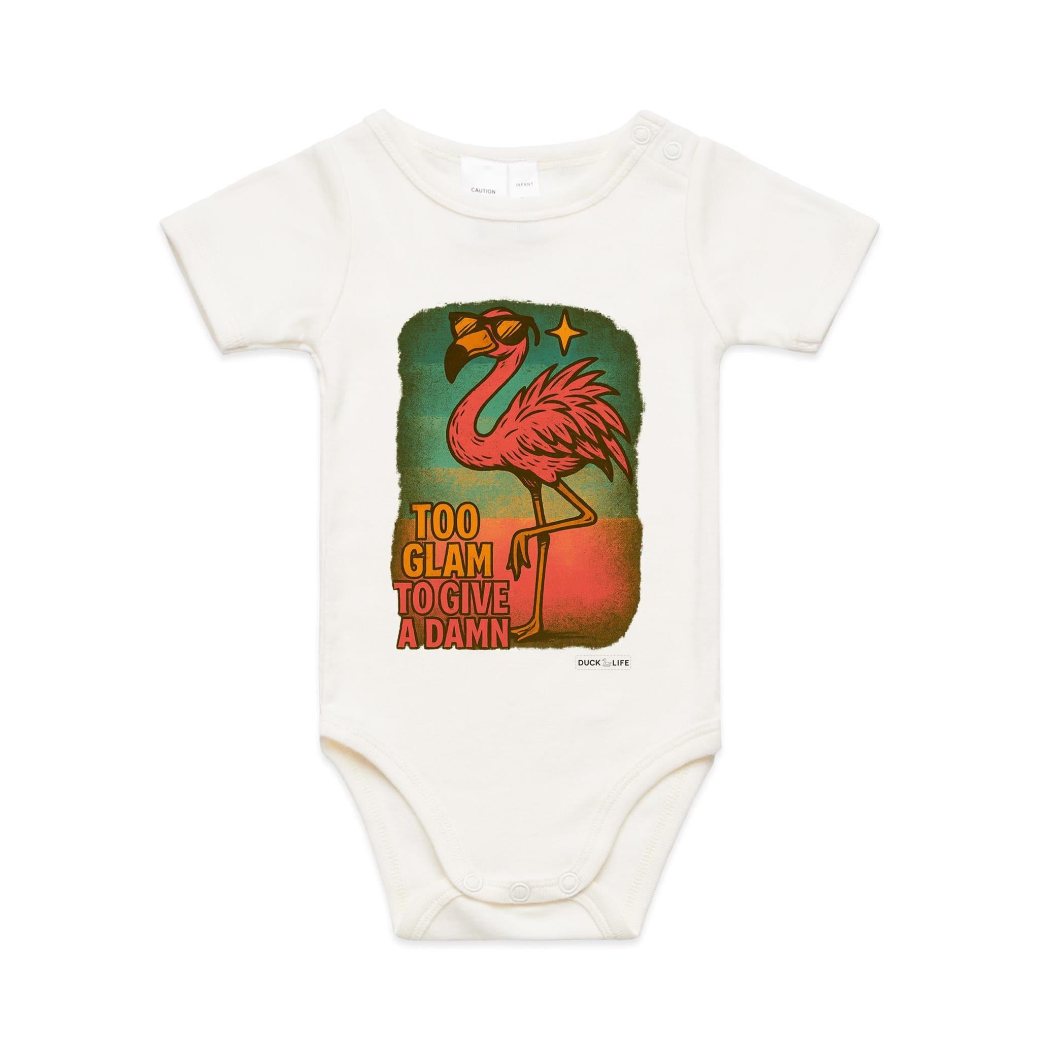 'Too Glam to Give a Damn' - Infant One-Piece