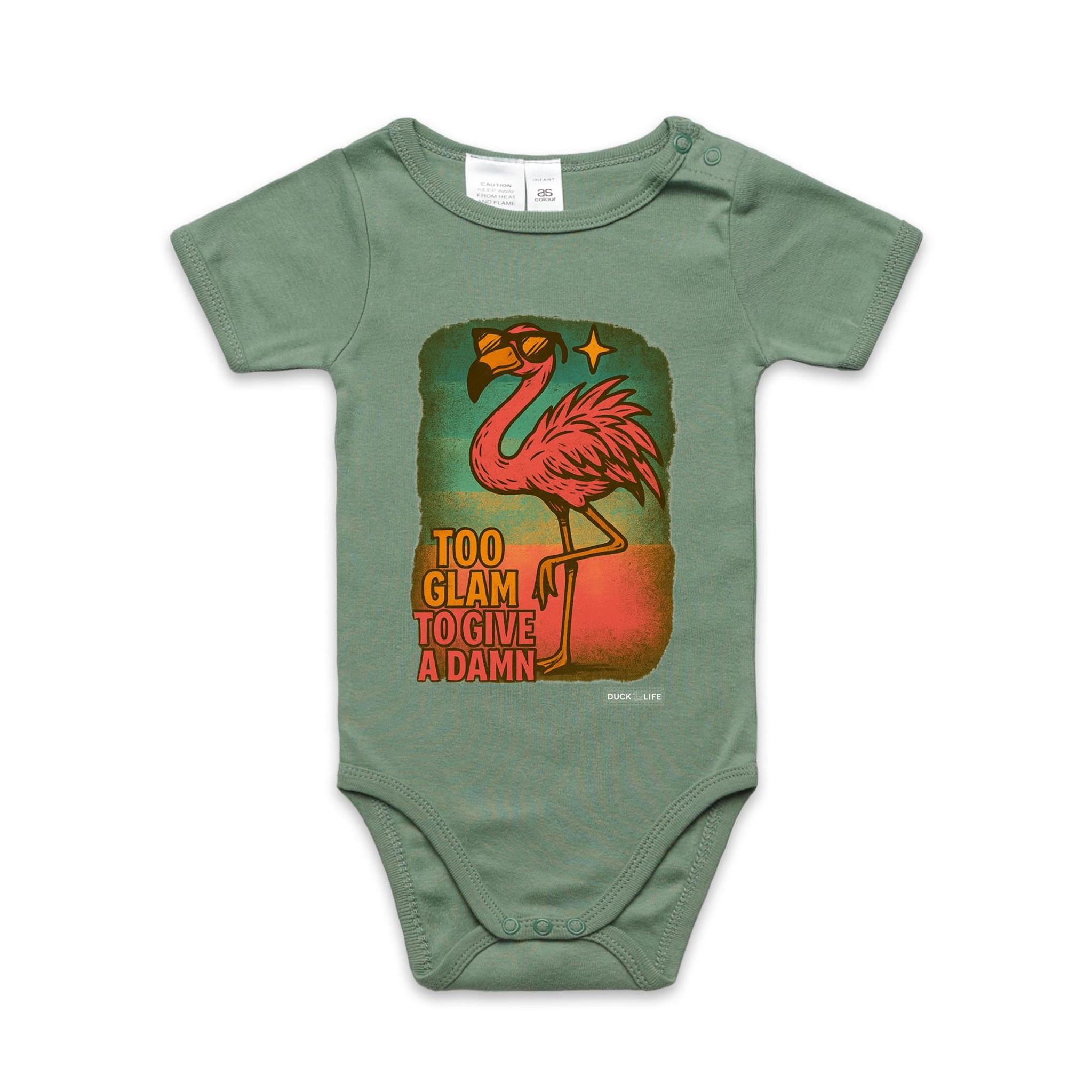 'Too Glam to Give a Damn' - Infant One-Piece