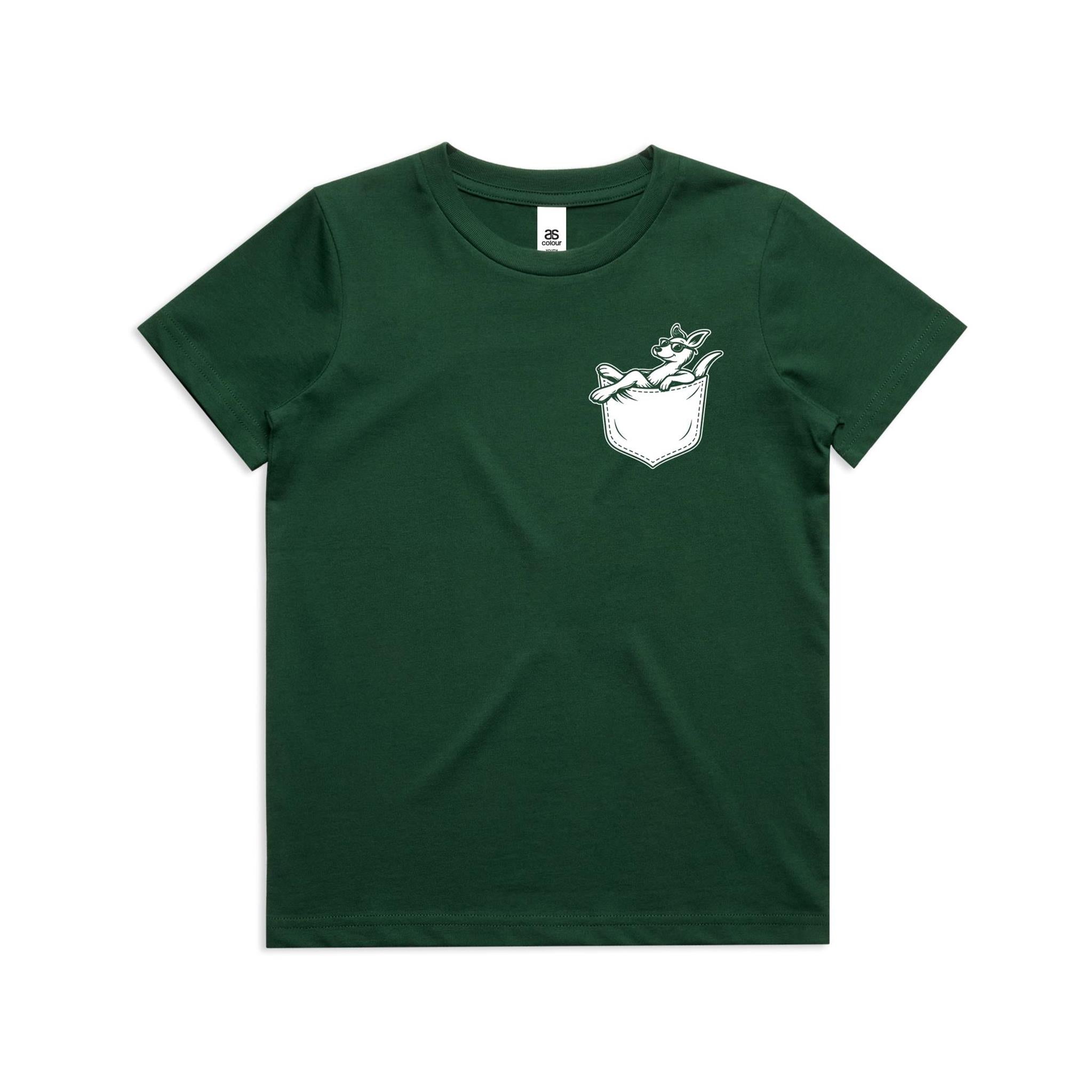 Kangaroo - Pocket Peeper - Youth Staple Tee