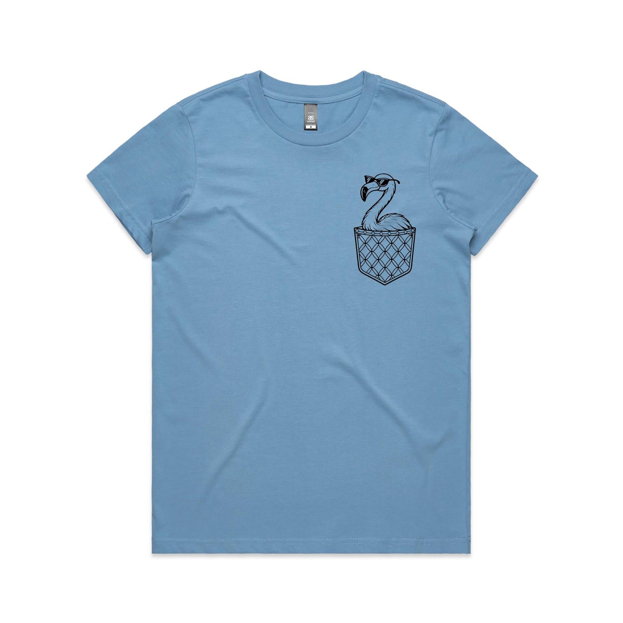 Flamingo - Pocket Peeper - Maple Tee