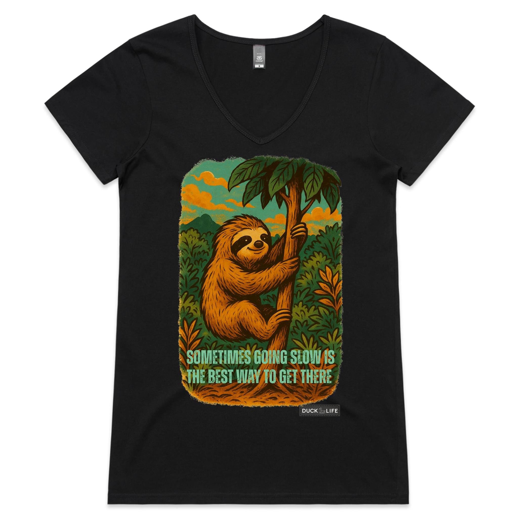 'Sometimes Going Slow' - V-Neck Tee