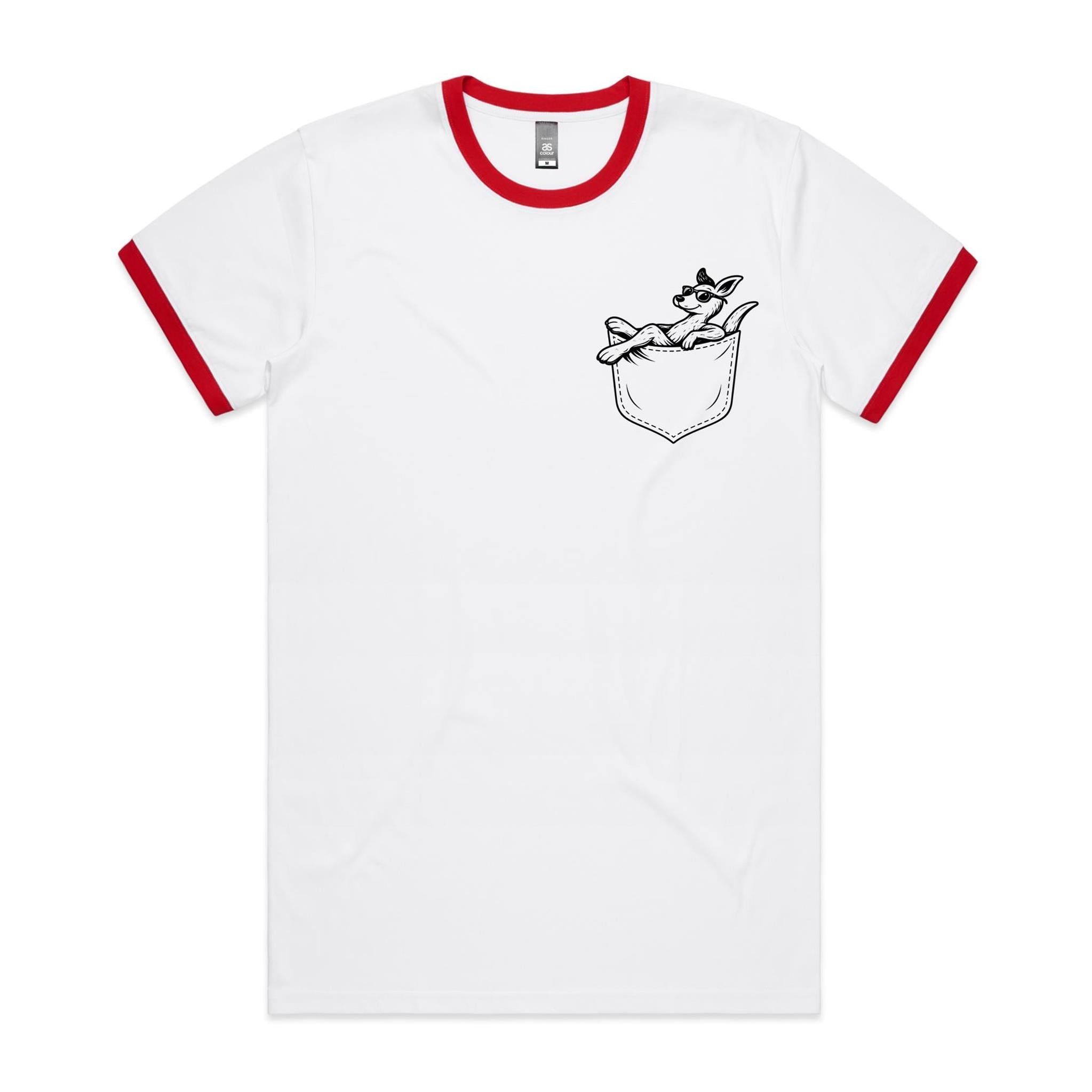 Kangaroo - Pocket Peeper - Staple Ringer Tee
