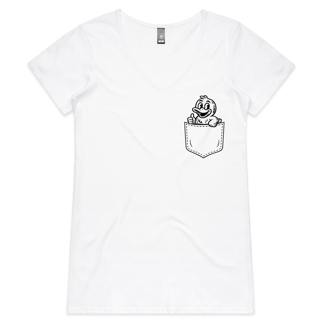 Duck - Pocket Peeper - V-Neck Tee