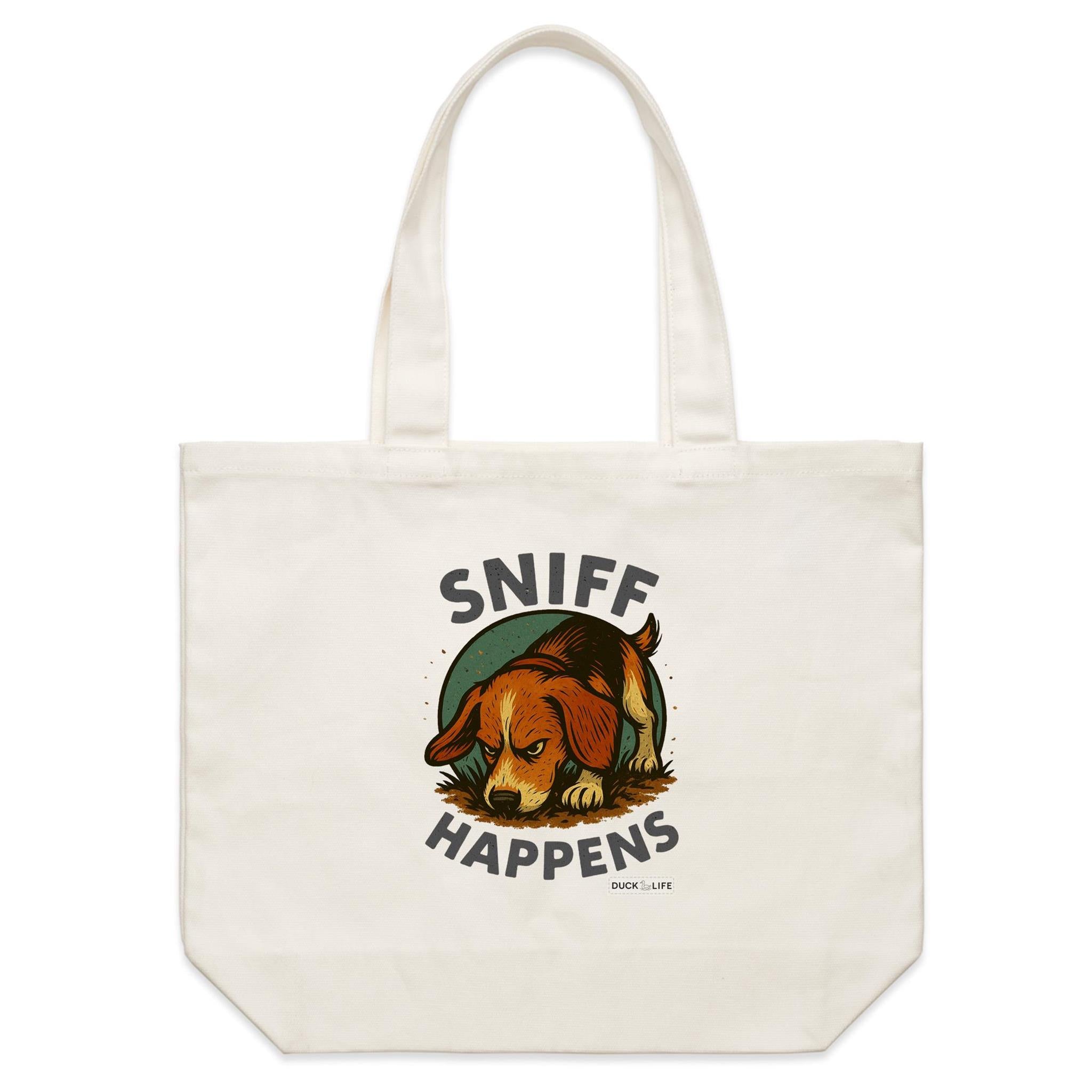 'Sniff Happens' Canvas Tote Bag