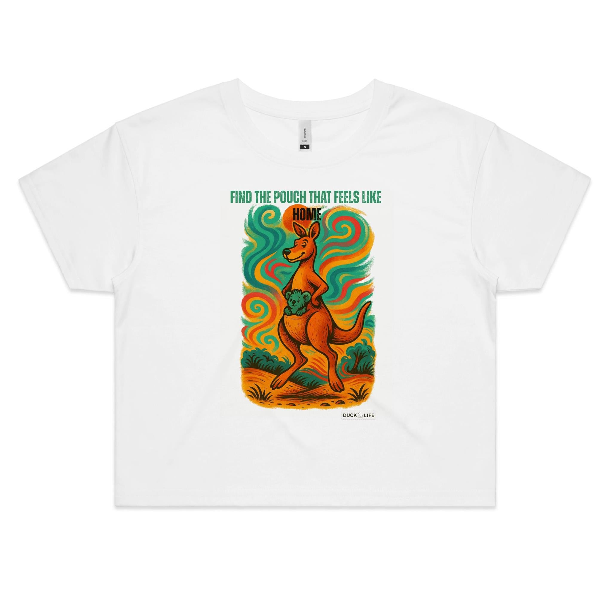 'Find the Pouch' - Crop Tee
