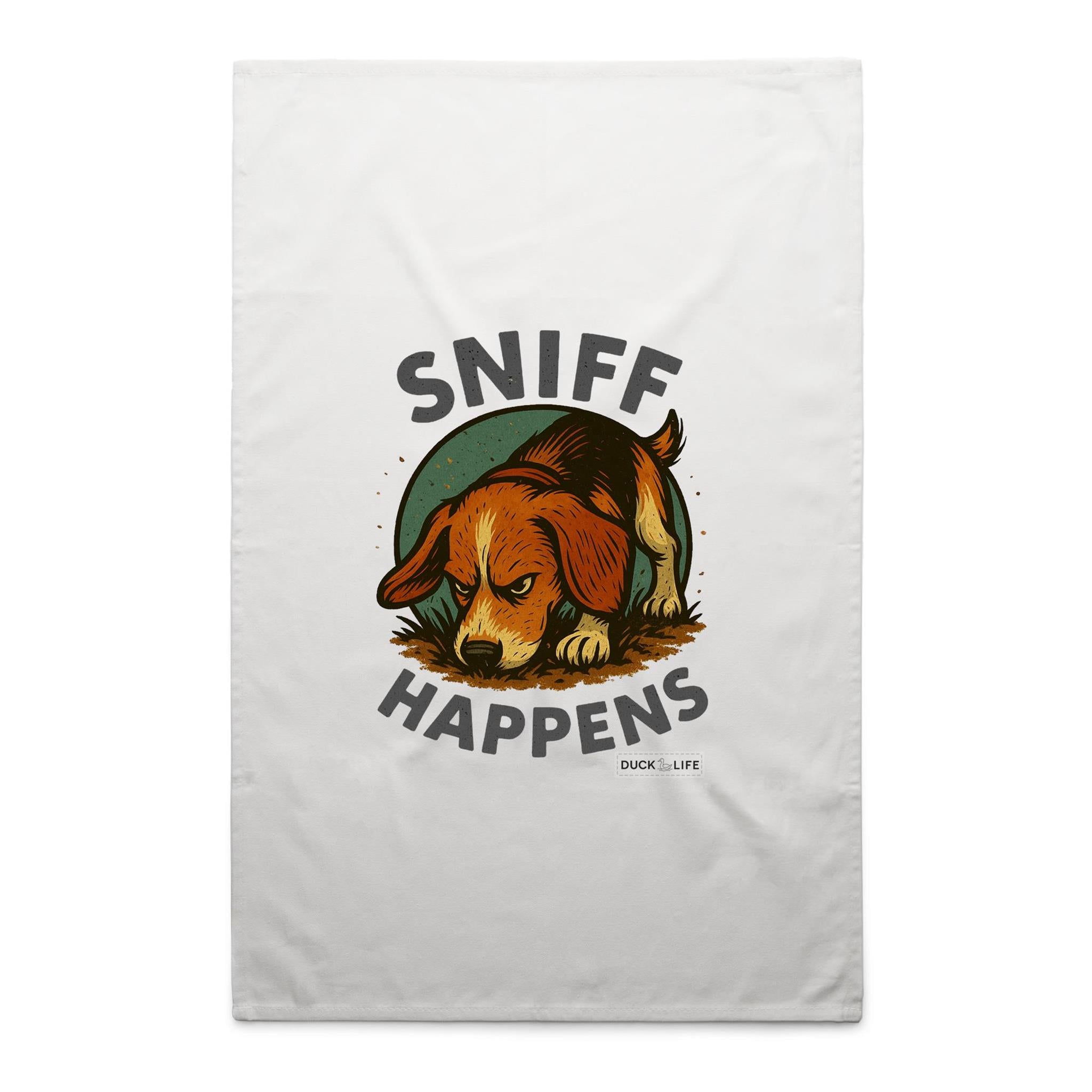 'Sniff Happens' - Tea Towel