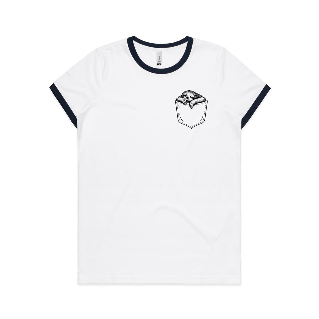 Sloth - Pocket Peeper - Maple Ringer Tee