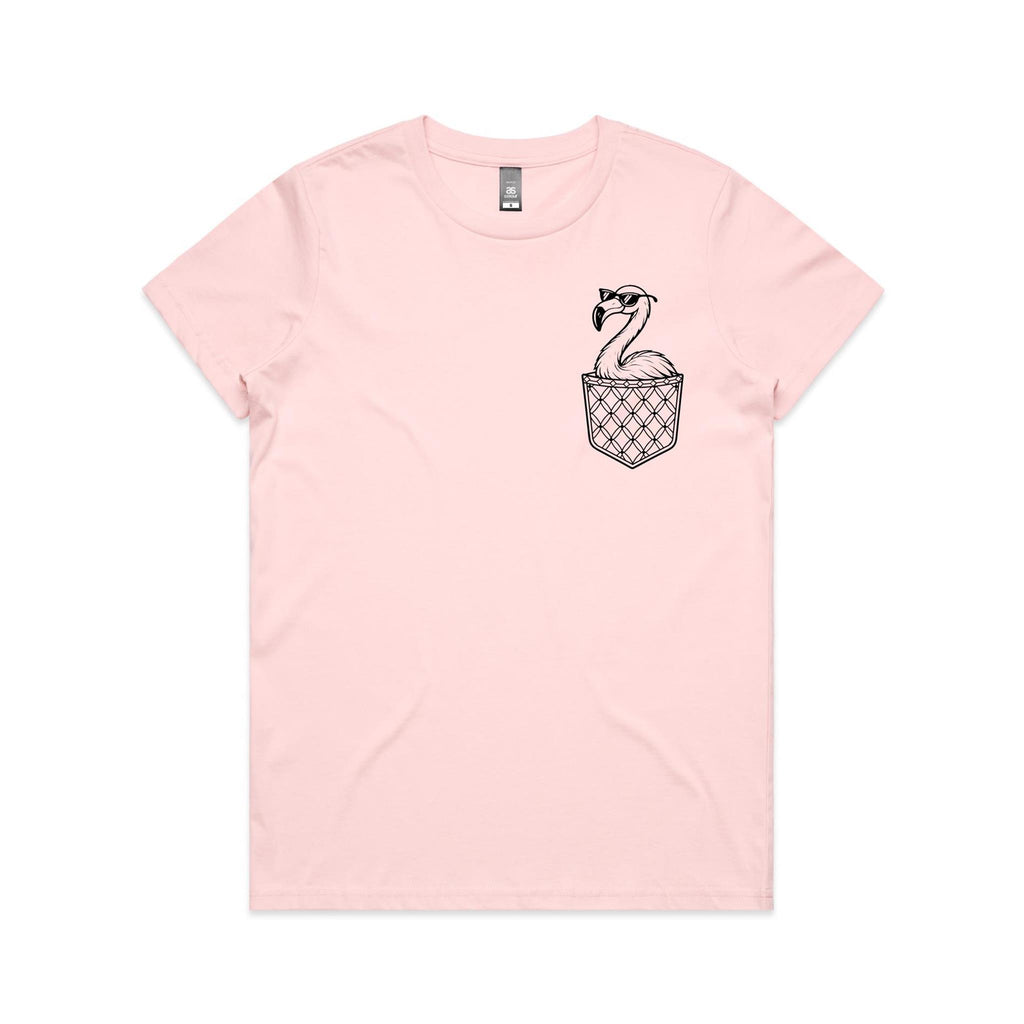 Flamingo - Pocket Peeper - Maple Tee