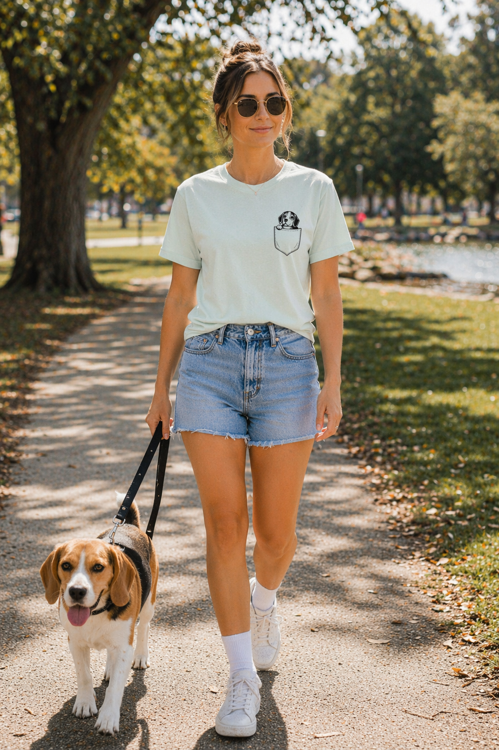Beagle - Pocket Peeper - Maple Tee