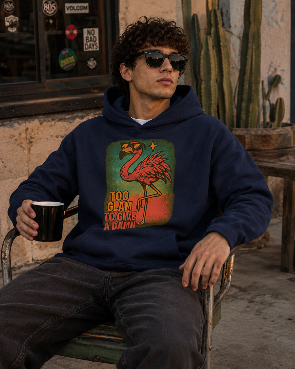 'Too Glam to Give a Damn' - Hoodie