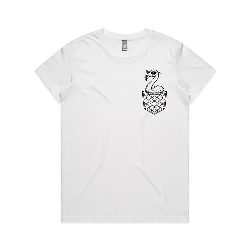 Flamingo - Pocket Peeper - Maple Tee