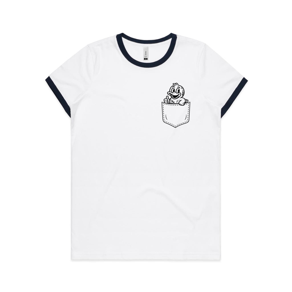 Duck - Pocket Peeper - Maple Ringer Tee