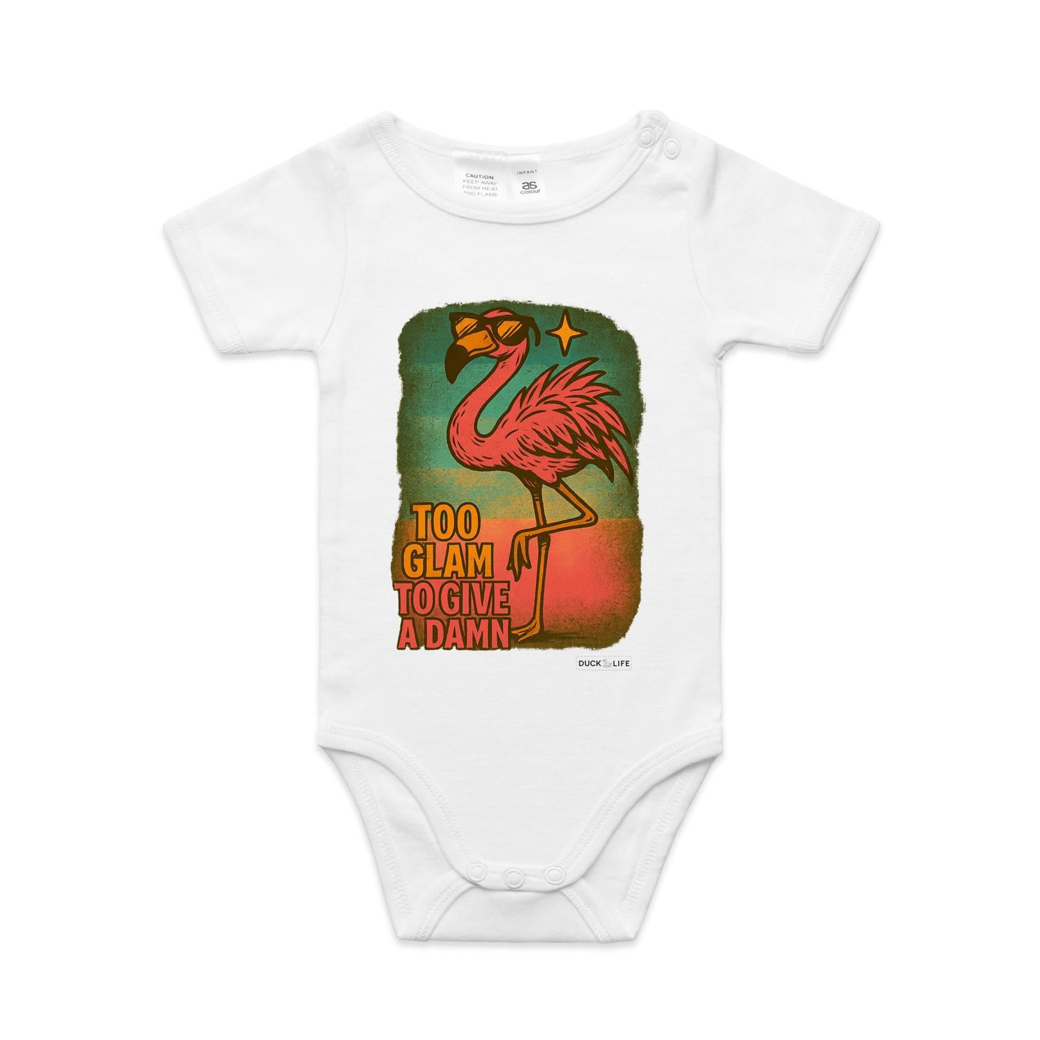 'Too Glam to Give a Damn' - Infant One-Piece
