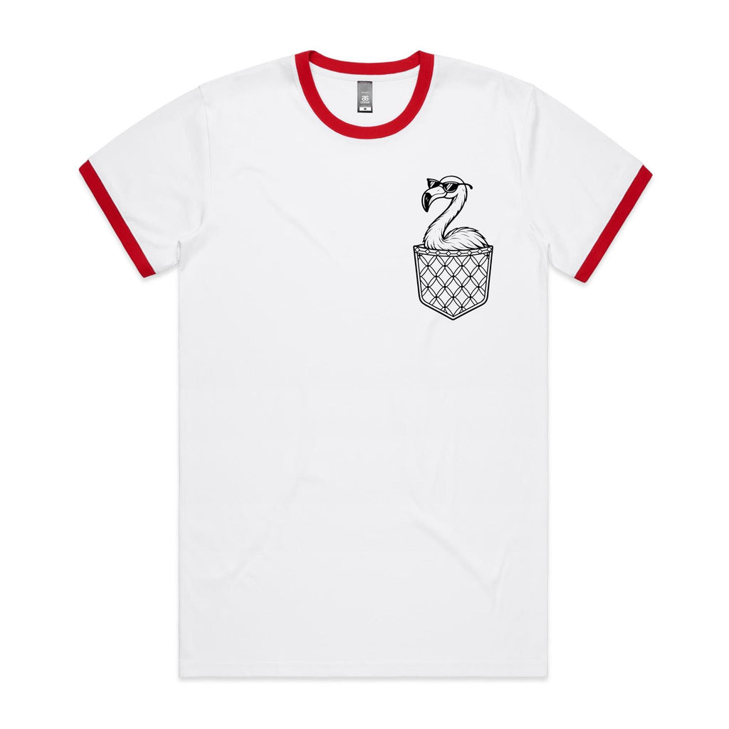 Flamingo - Pocket Peeper - Staple Ringer Tee