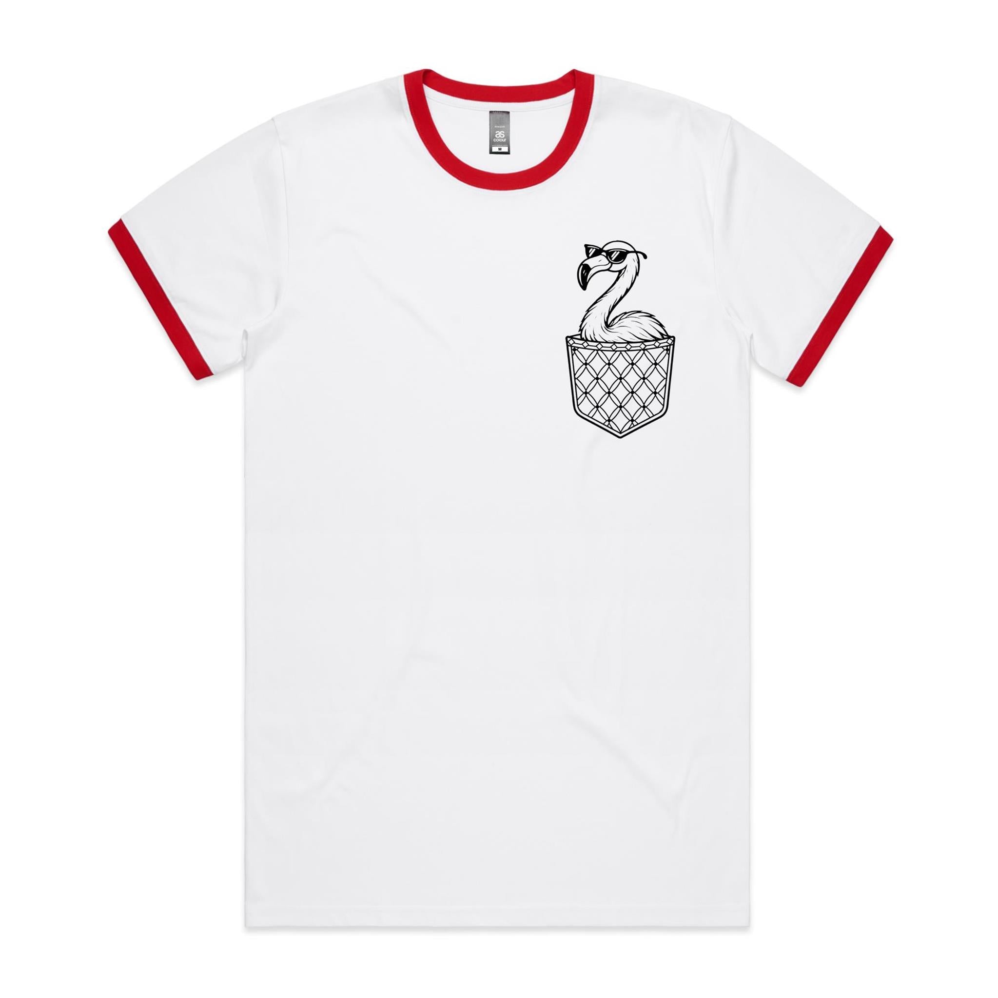 Flamingo - Pocket Peeper - Staple Ringer Tee