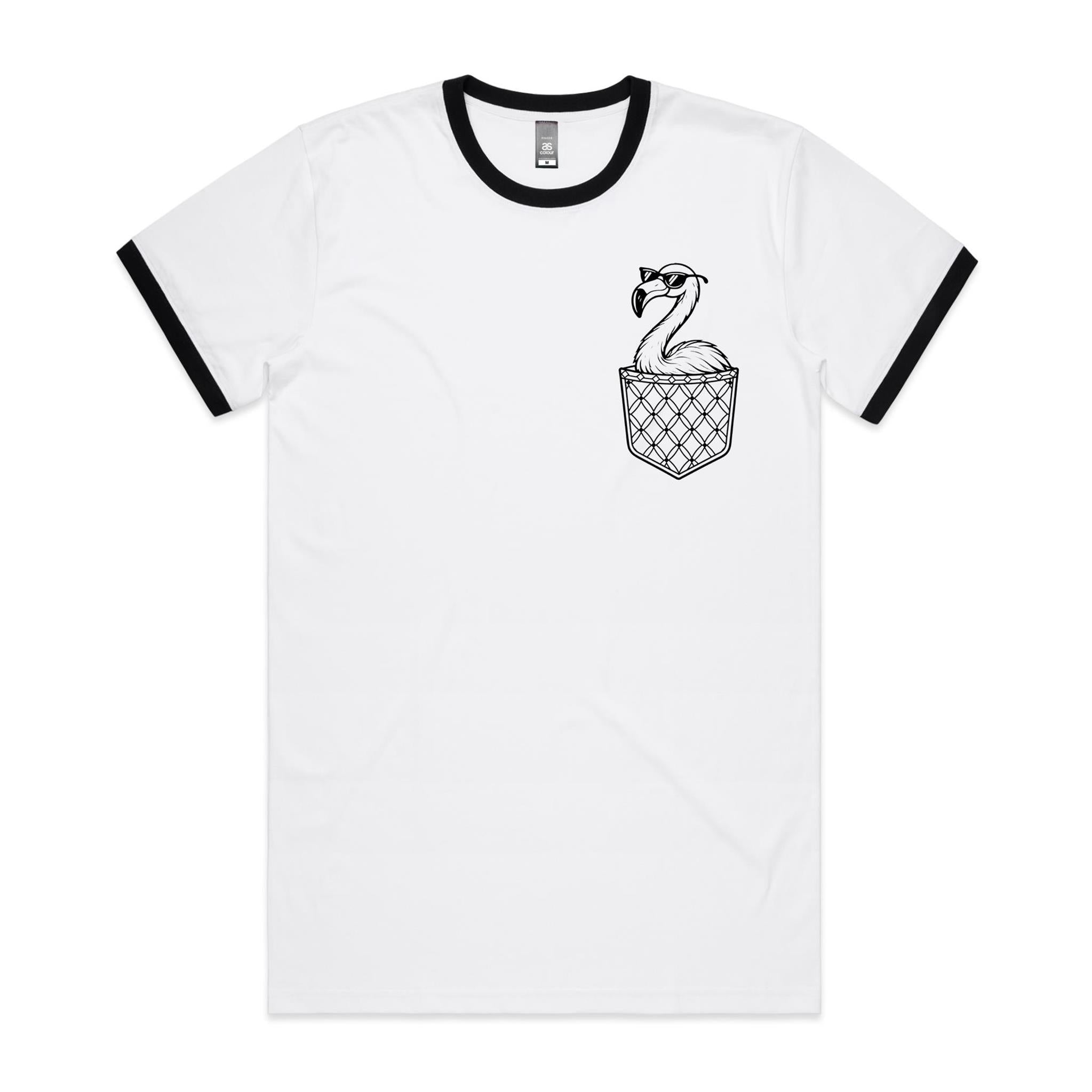 Flamingo - Pocket Peeper - Staple Ringer Tee