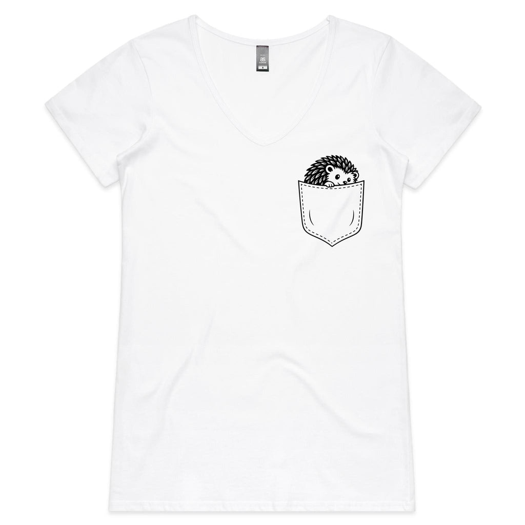 Hedgehog - Pocket Peeper - V-Neck Tee