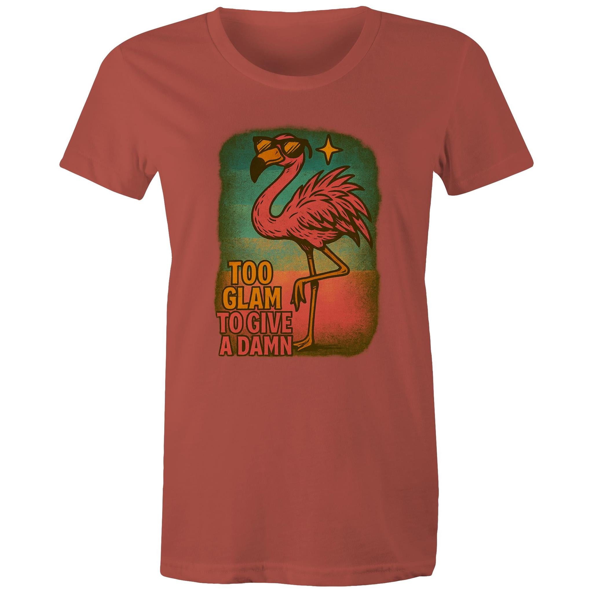 'Too Glam to Give a Damn' - Maple Tee