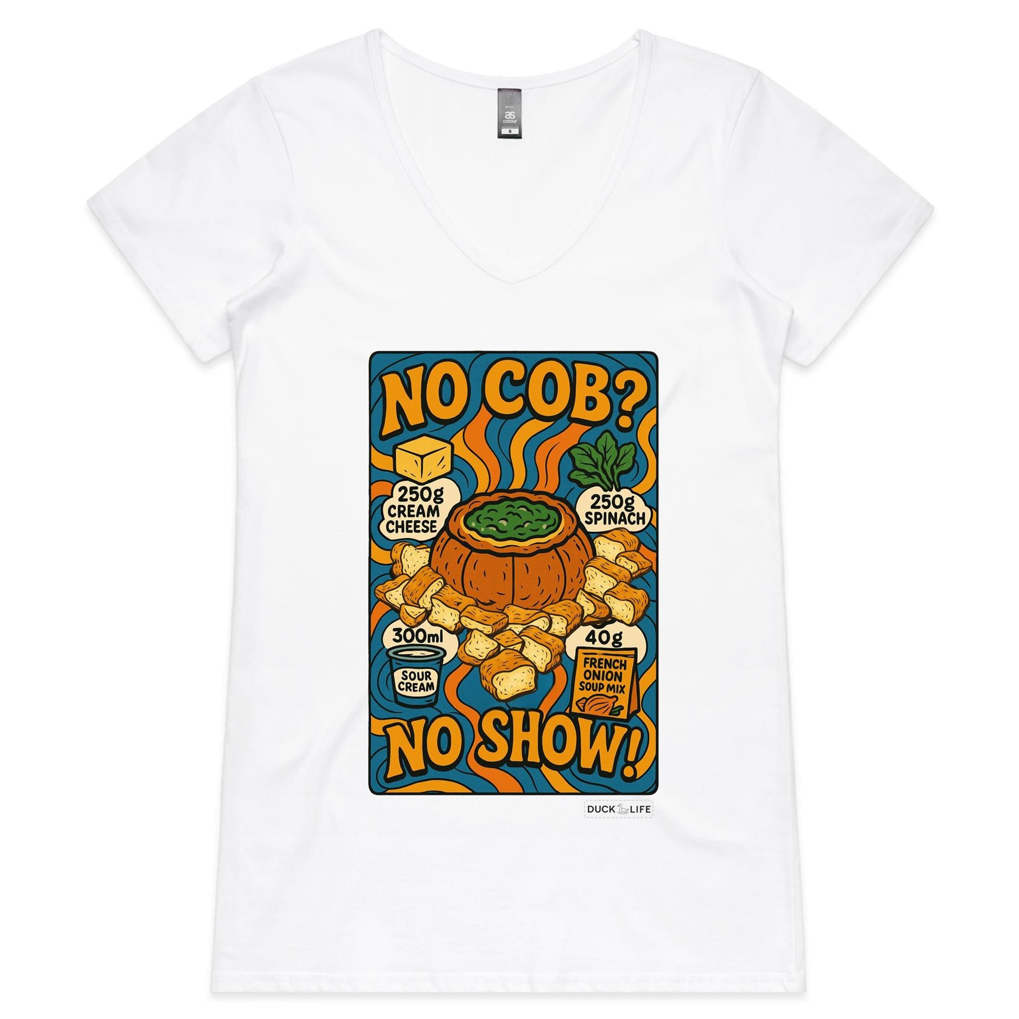 'No Cob? No Show!' - V-Neck Tee